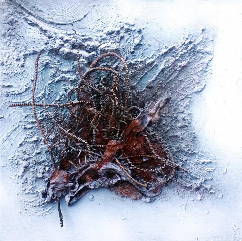 Herze min - Mixed Material Art 40 x 40 cm, 2018