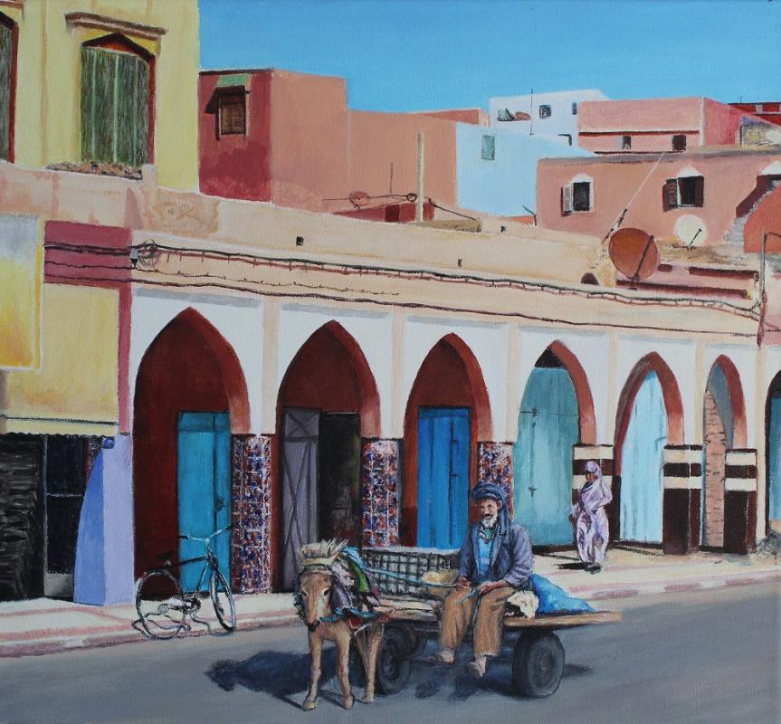 Farben Marokkos 1, 2019, Acryl auf Leinwand, 50 X 45 cm